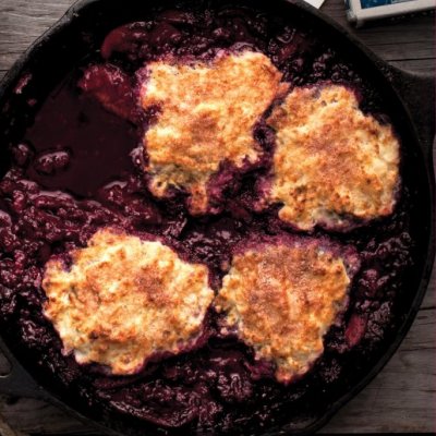skillet cooked mixed berry grunt