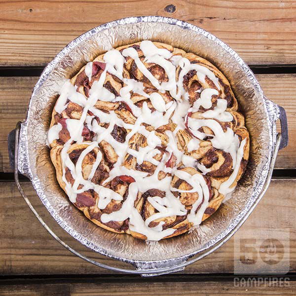 Dutch Oven Cinnamon Roll