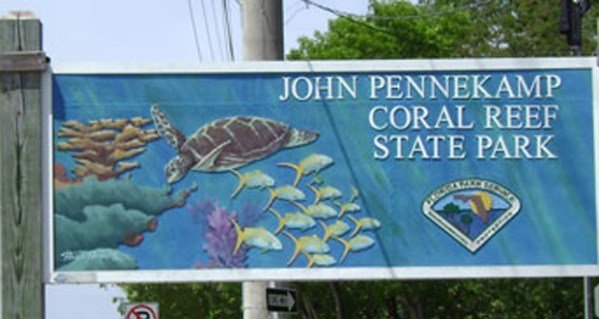 John Pennekamp Coral Reef State Park Sign