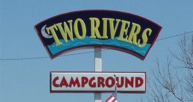 Camping in North Tennessee: Two Rivers Campground Sign