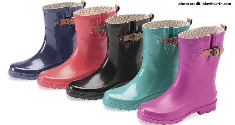 Rain boots mid calf hot sale womens