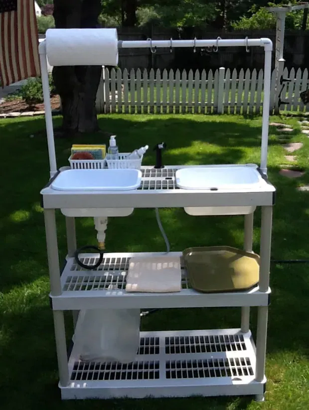 Camp Kitchen  Sink design, Portable sink, Camping sink