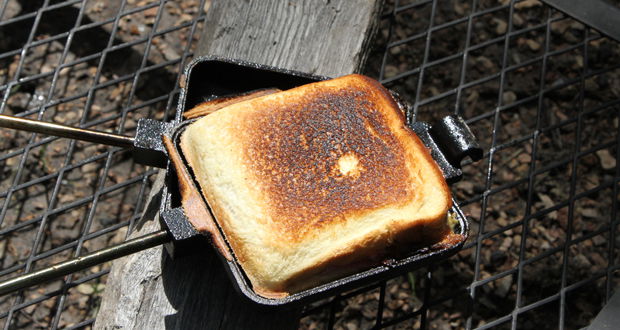 Campfire Recipe - Garlic Grilled Cheese Pie Iron Recipe - Reuse