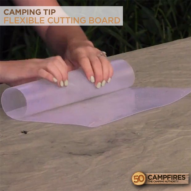 using a flexible cutting board