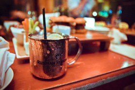 Moscow Mule in a copper mug