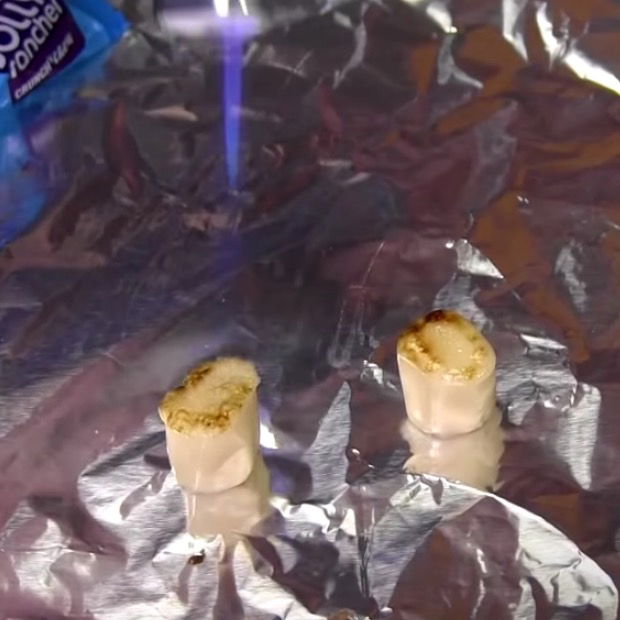 torched halloween candies