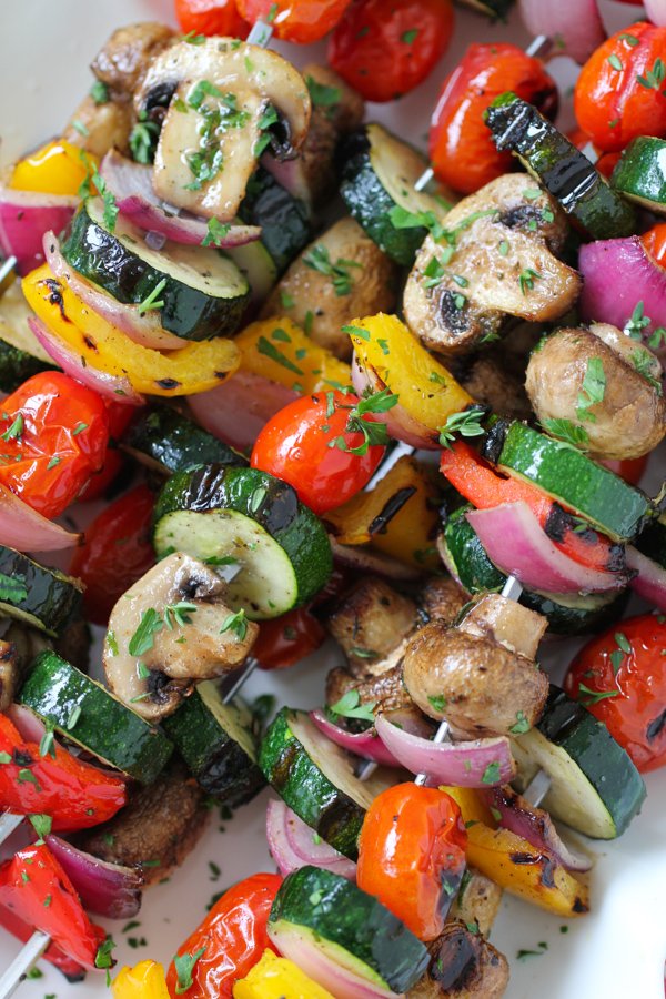 Click here to see Olga's Flavor Factory recipe for Grilled Vegetable and Mushroom Kebabs</a