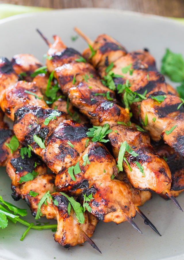 Click here to see Jo Cooks' recipe for Beer and Honey BBQ Chicken Kebabs</a