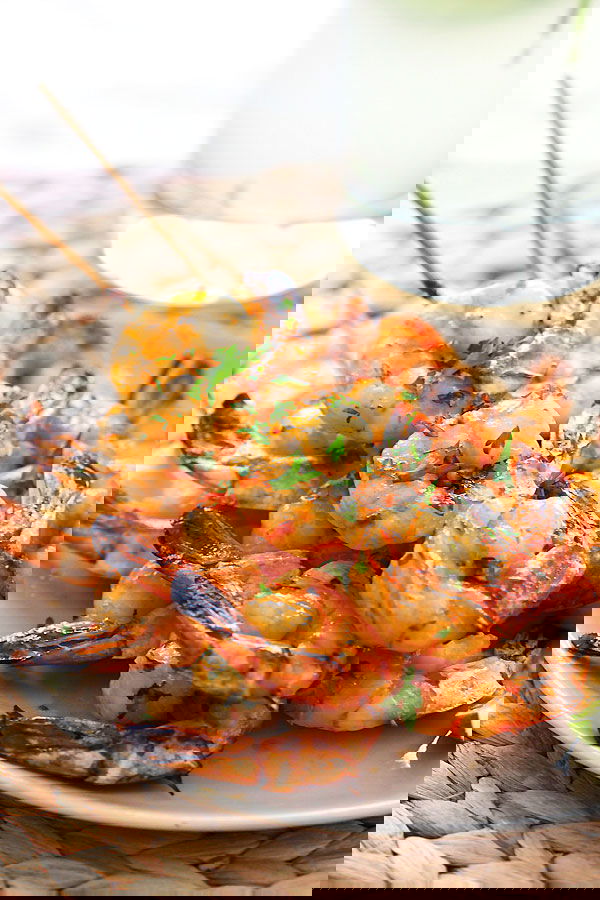 Click here to see Rasa Malaysia's recipe for Honey Sriracha Shrimp Kebabs</a