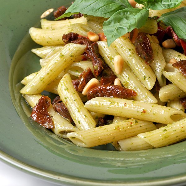 Pasta dishes like this are a traditional use of pine nuts, but Pinyon Pine Nuts make it extra special.