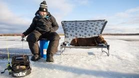 ice fishing with your dog