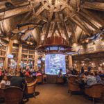 Glow in the dark fish tank is a centerpiece of one of the restaurants at Bass Pro Shops at the Pyramid in Memphis, Tennessee.