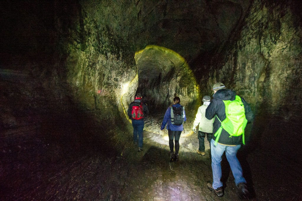 Hiking at Ape Cave