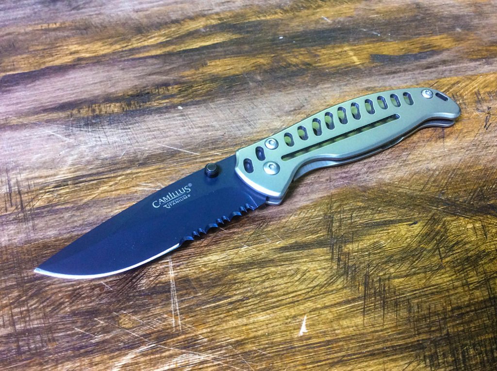 The Camillus EDC3's skeletonized handle gives this knife a modern and tactical appearance