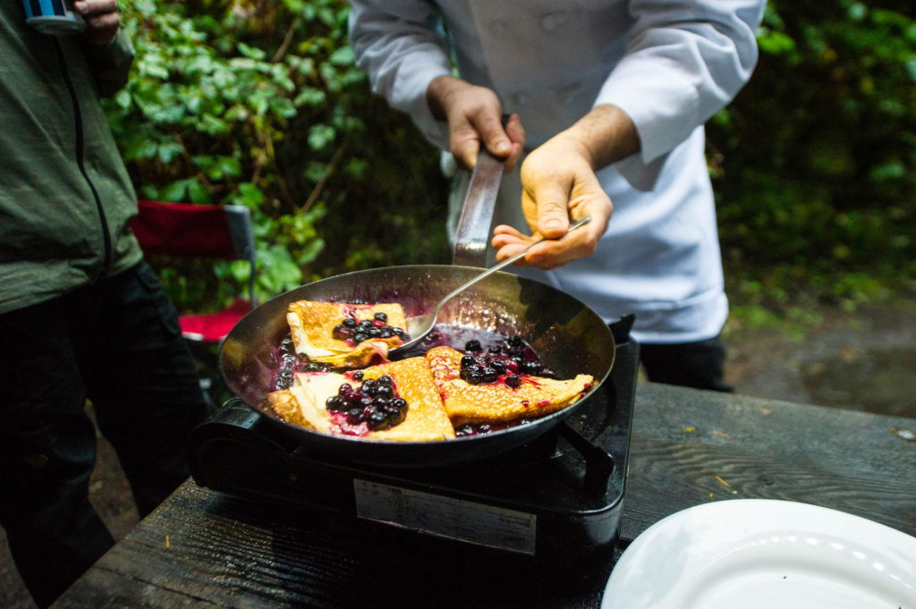 Blueberry crepes