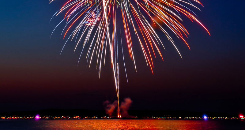 water fireworks