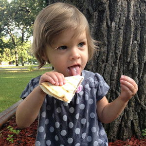 kids camping quesadilla