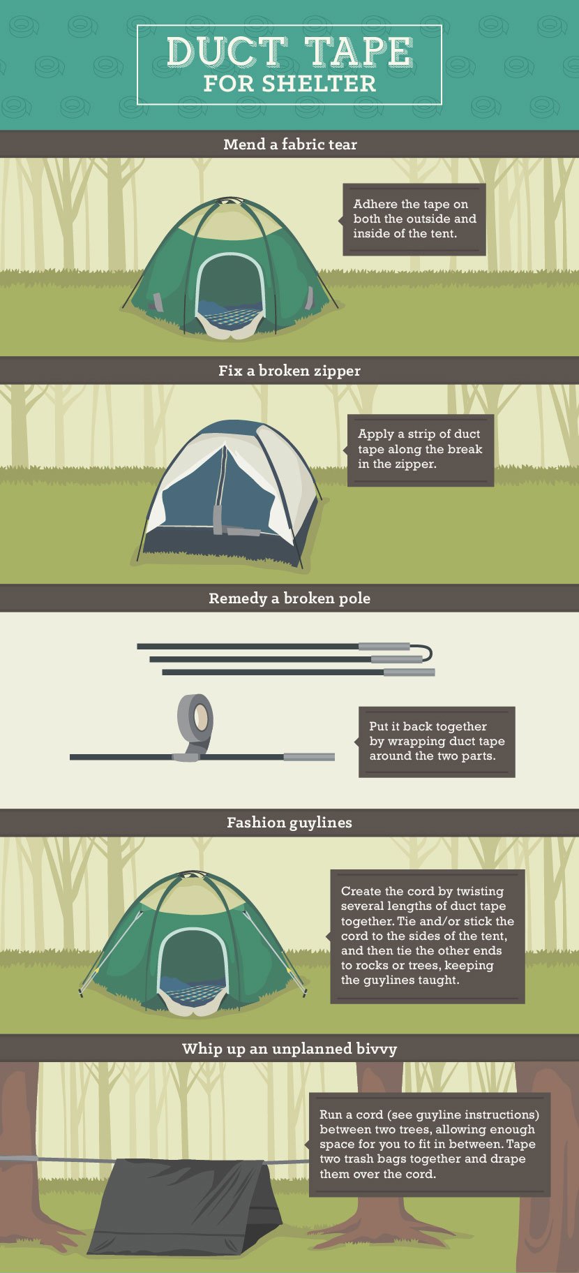 DIY Fishing Net While Camping (duct tape and campsite items) 