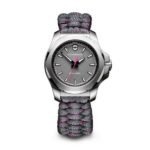 product shots of Victorinox Men's and Women's I.N.O.X. Carbon Watches against white background