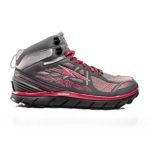 product shot of altra lone peak 3.5 mid running shoe against white background