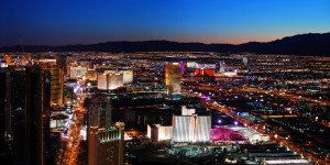 Las Vegas City skyline panorama night view