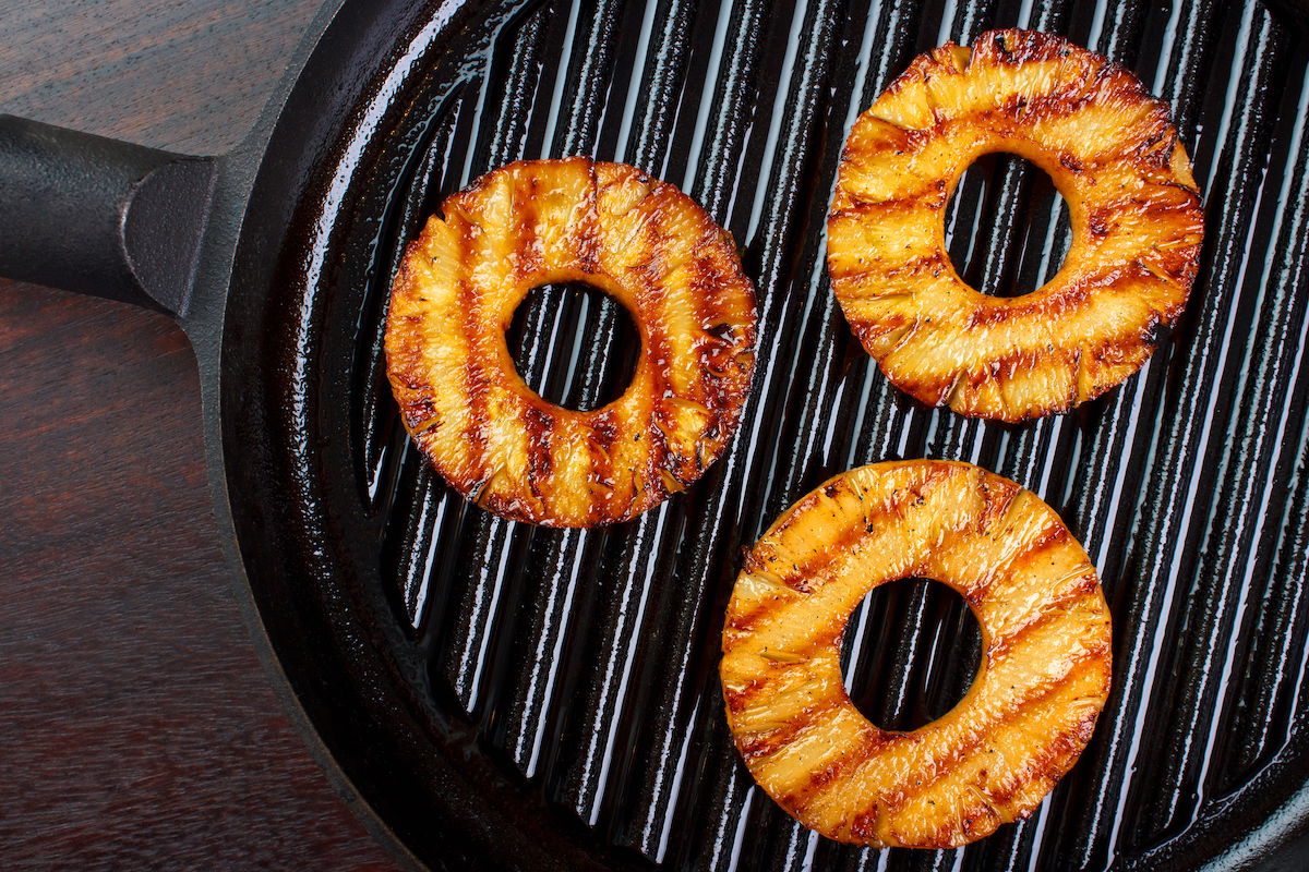 Cooked pineapple slices