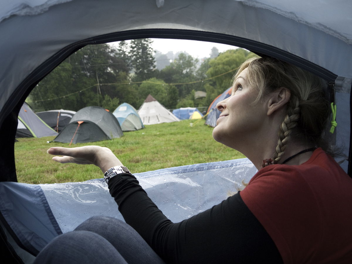 Camping in the rain