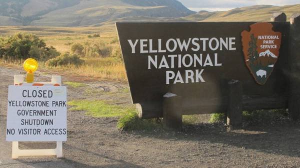 Yellowstone national park shutdown