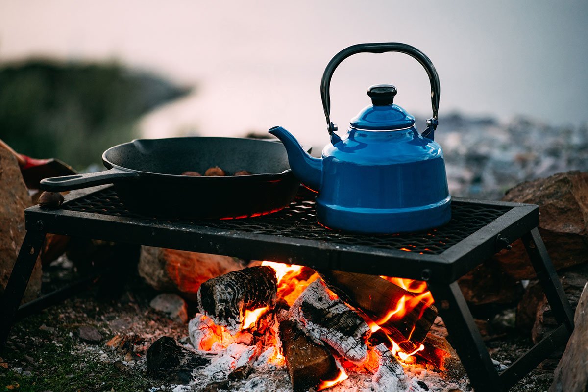 How To Use A Camping Coffee Percolator: A Photo Guide - Campfires and Cast  Iron