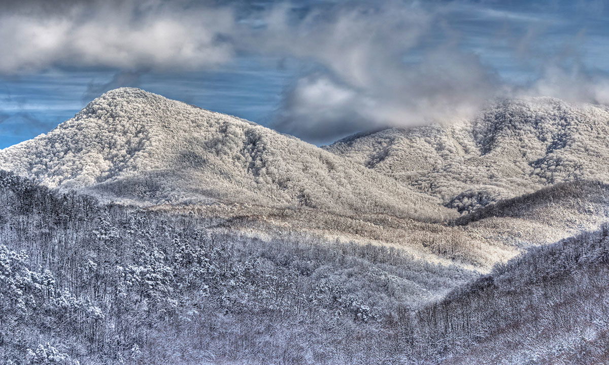 The First Snow of the Season has Fallen on Mt. LeConte in Great Smoky ...