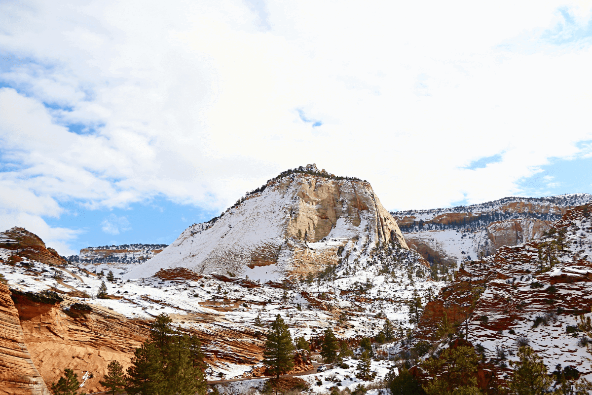 winter camping in zion