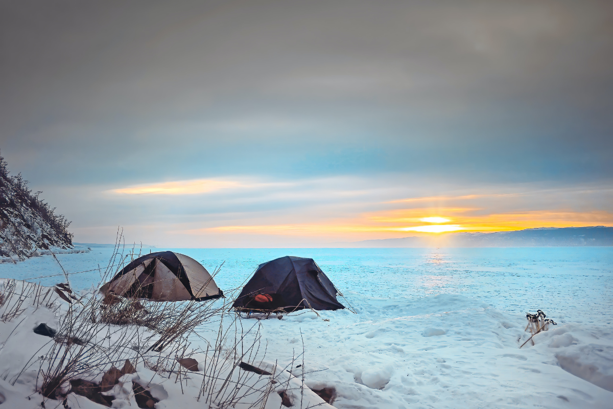 camping in the winter