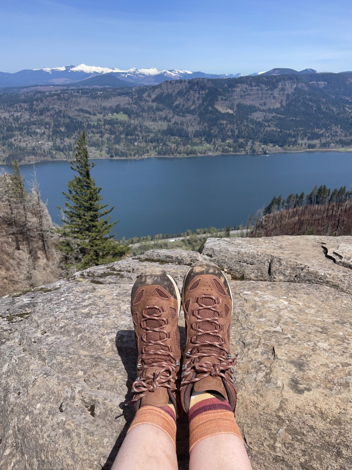 Resting by a lake