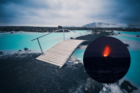 A volcano has closed the Blue Lagoon in Iceland