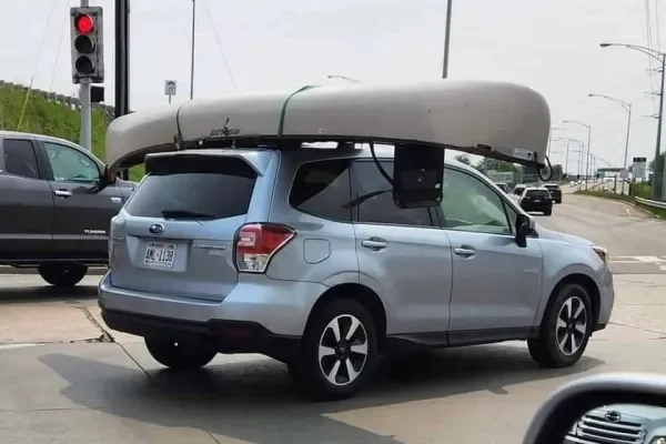 kayak strapped horizontally 2