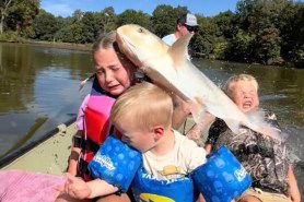 fish slaps three kids in the face