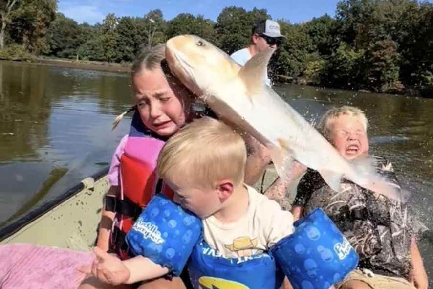 Best Selling Products fish-slaps-three-kids-in-the-face See the Hilarious Second a Enormous Fish Slaps Three Children within the Face Blog  