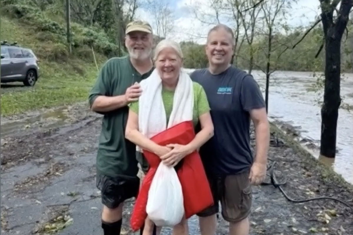 man saved woman from flood north carolina